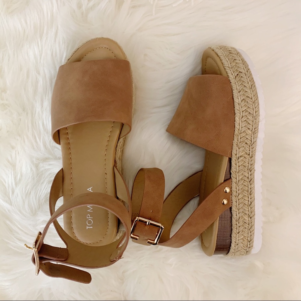 NEW Luna Platform Sandal- in Tan Nub - Picture 2 of 7